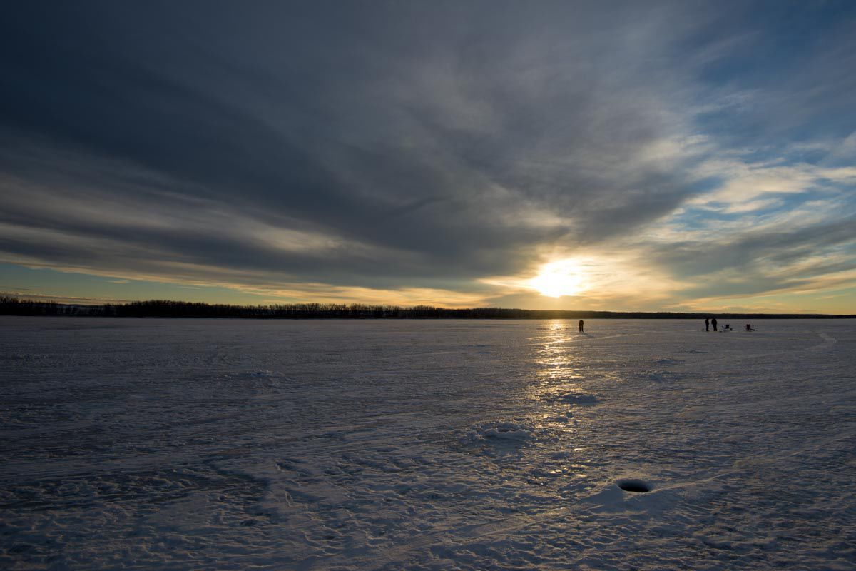 Box Butte ice fishermen